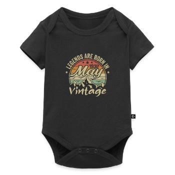 Mai 1932 Geburtstagsgeschenk 1932 Jahrgang 1932 - Baby Premium Kurzarmbody - Schwarz - Vorne