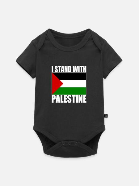I stand with palestine - Baby Premium Kurzarmbody - Schwarz