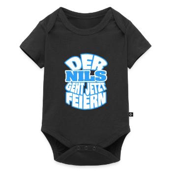 Nils - Baby Premium Kurzarmbody - Schwarz - Vorne