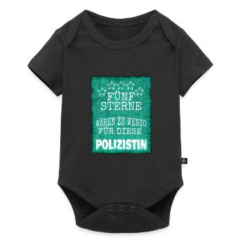 Polizistin - Baby Premium Kurzarmbody - Schwarz - Vorne