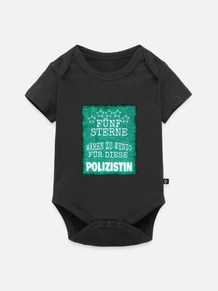 Polizistin - Baby Premium Kurzarmbody - Schwarz