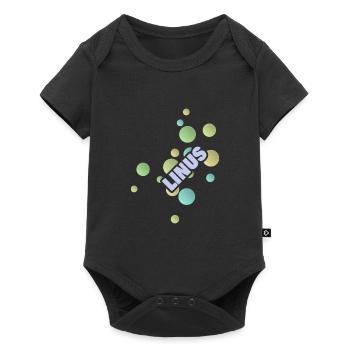 Uni Student Fachhochschule First name Linus - Baby Premium short-sleeve bodysuit - black - Front