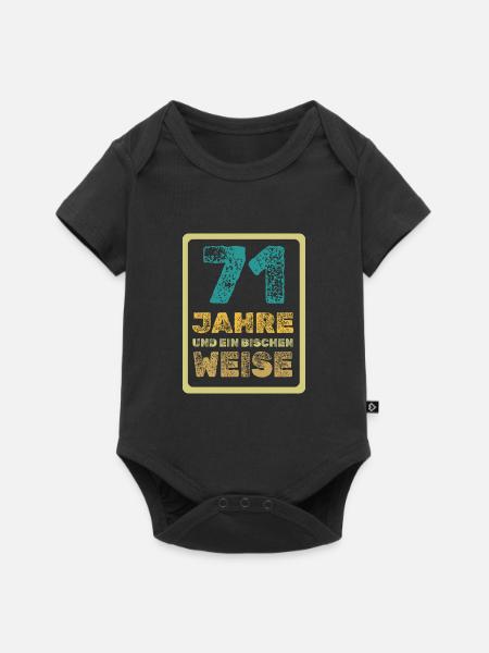 Alter 71 - Baby Premium Kurzarmbody - Schwarz