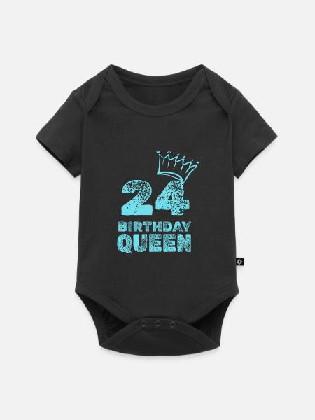 24 - Baby Premium Kurzarmbody - Schwarz
