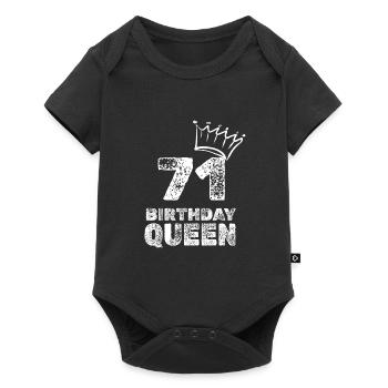 Geburtstag 71 - Baby Premium Kurzarmbody - Schwarz - Vorne