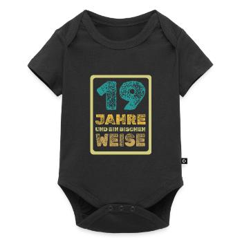 19 - Baby Premium Kurzarmbody - Schwarz - Vorne