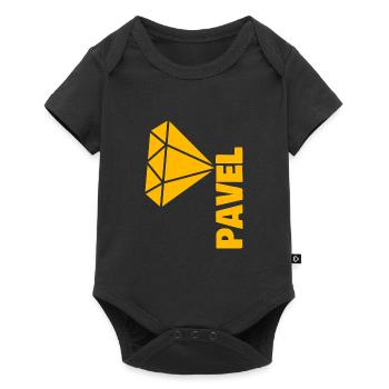 Edel Pavel - Baby Premium Kurzarmbody - Schwarz - Vorne