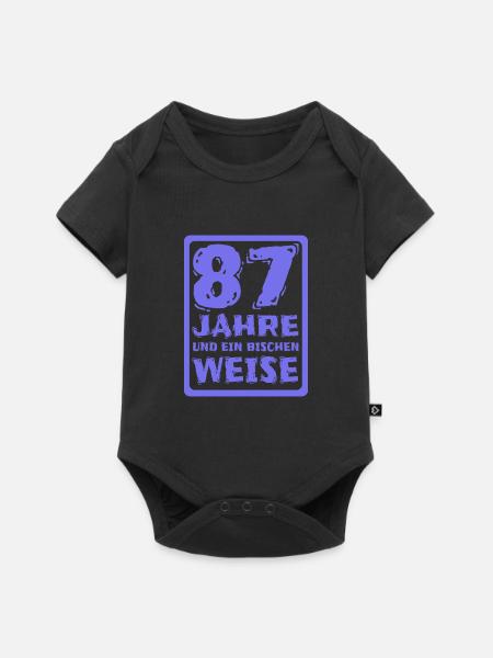 87 - Baby Premium Kurzarmbody - Schwarz