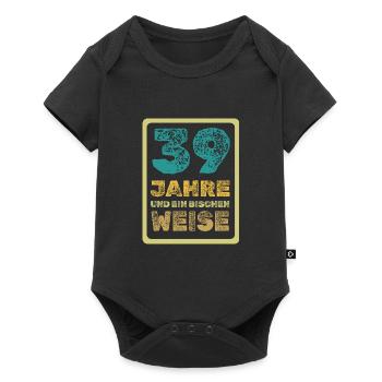 Age 39 - Baby Premium short-sleeve bodysuit - black - Front