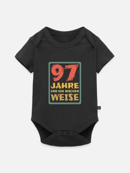 97 - Baby Premium Kurzarmbody - Schwarz