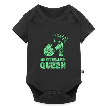 Geburtstag 61 - Baby Premium Kurzarmbody - Schwarz - Vorne