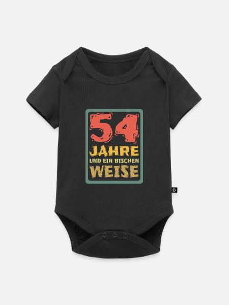 Weisheit 54 - Baby Premium Kurzarmbody - Schwarz