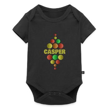 Casper as a first grader - Baby Premium short-sleeve bodysuit - black - Front