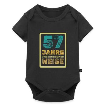 Age 57 - Baby Premium short-sleeve bodysuit - black - Front