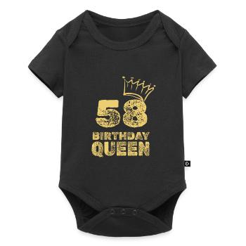 Age 58 - Baby Premium short-sleeve bodysuit - black - Front