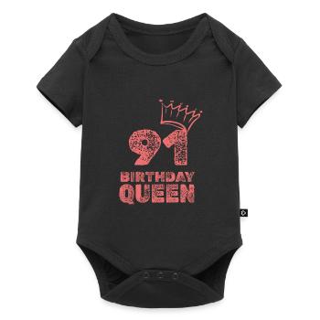 Birthday 91 - Baby Premium short-sleeve bodysuit - black - Front
