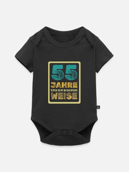 55 - Baby Premium Kurzarmbody - Schwarz