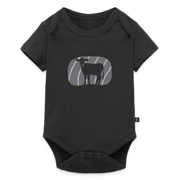 Vegan Fleisch Pflanzlich - Baby Premium Kurzarmbody - Schwarz - Vorne