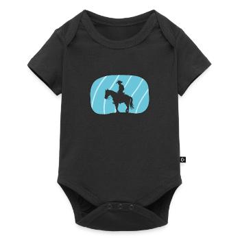Cowboy Western - Baby Premium Kurzarmbody - Schwarz - Vorne