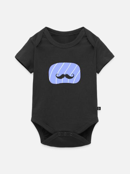 Bart Schnurrbart Baertig - Baby Premium Kurzarmbody - Schwarz