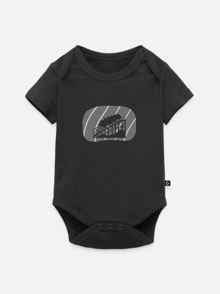 Achterbahn Kirmes - Baby Premium Kurzarmbody - Schwarz