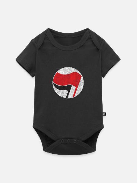 Antifaschistisch - Baby Premium Kurzarmbody - Schwarz