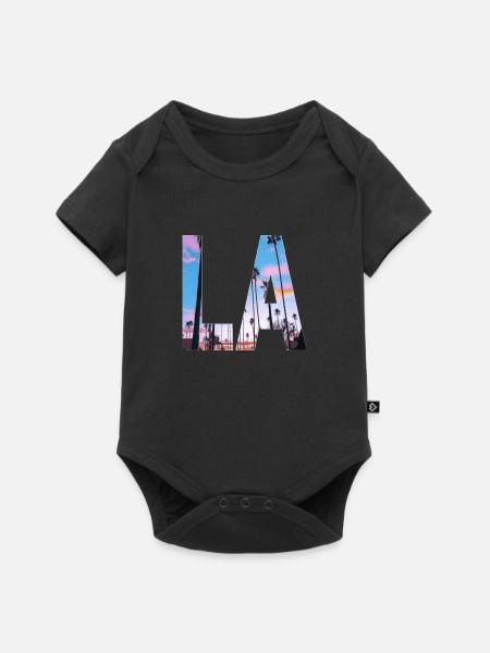 LA - Los Angeles - Baby Premium Kurzarmbody - Schwarz