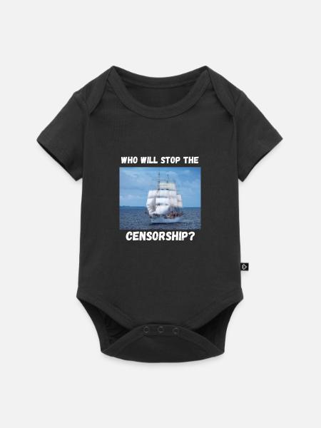 Censorship - Baby Premium Kurzarmbody - Schwarz