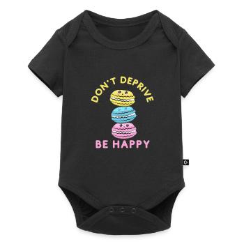 DON'T DEPRIVE BE HAPPY - Baby Premium short-sleeve bodysuit - black - Front