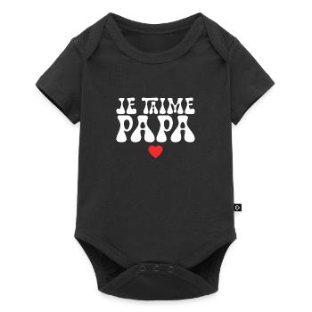 Je T'aime Papa - Body à manches courtes Premium Bébé - noir - Devant