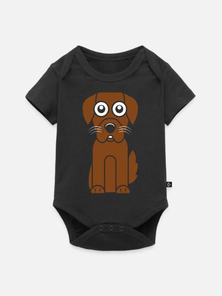 Hund Hund - Baby Premium Kurzarmbody - Schwarz