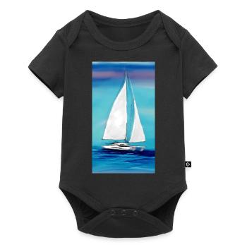 Sailors love the catamaran Catamaran Waves Wind - Baby Premium short-sleeve bodysuit - black - Front