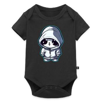 Fantôme mignon avec sweat à capuche - Body à manches courtes Premium Bébé - noir - Devant
