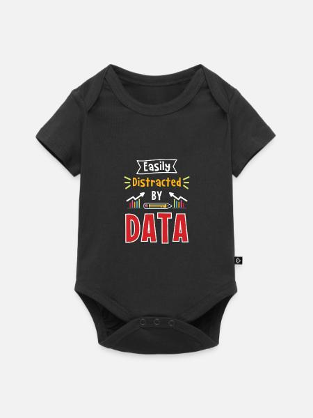 Easily Distracted By Data Für Daten Analytiker - Baby Premium Kurzarmbody - Schwarz