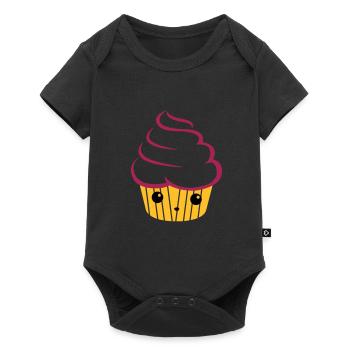 sweet cupcake - Baby Premium Kurzarmbody - Schwarz - Vorne