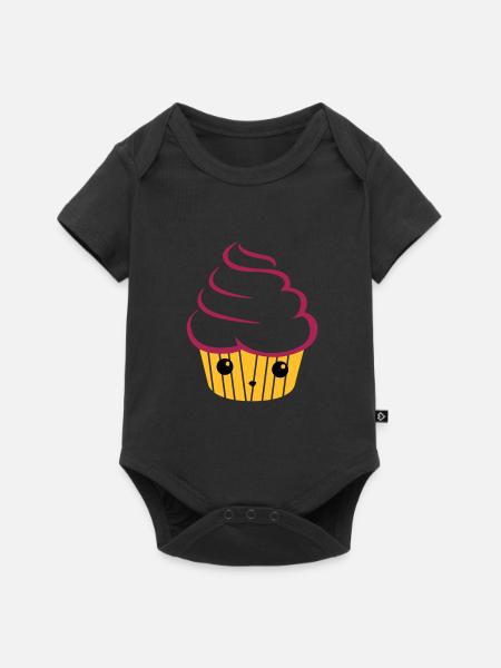 sweet cupcake - Baby Premium Kurzarmbody - Schwarz