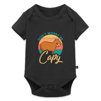 Motif capibara mammifère propriétaire de Capibara - Body à manches courtes Premium Bébé - noir - Devant