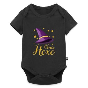 Oma Hexe Geschenk Familie - Baby Premium Kurzarmbody - Schwarz - Vorne