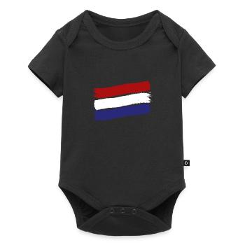 Pays-Bas Drapeau Hollande Drapeau néerlandais - Body à manches courtes Premium Bébé - noir - Devant