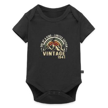 Born in 1941 Vintage 1941 Retro Birthday 1941 - Baby Premium short-sleeve bodysuit - black - Front