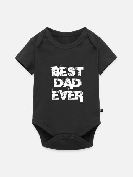 best dad ever - Baby Premium Kurzarmbody - Schwarz