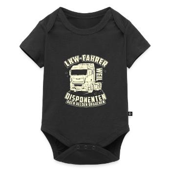 LKW-Fahrer Trucker Fernfahrer Brummi Fahrer - Baby Premium Kurzarmbody - Schwarz - Vorne