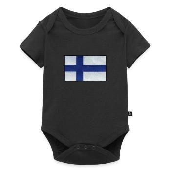 Flag of finland - Baby Premium short-sleeve bodysuit - black - Front