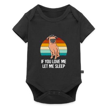 If you love me, let me funny couples humor - Baby Premium short-sleeve bodysuit - black - Front