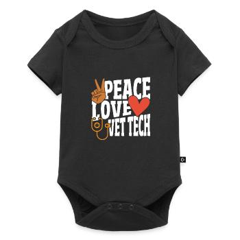 Tierarztschule, Tierarzt, Beruf Tierarzt, - Baby Premium Kurzarmbody - Schwarz - Vorne