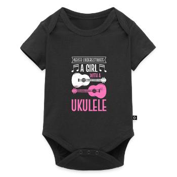 Musicien Uke Ukulele Ukulélé Unique Ukulélé - Body à manches courtes Premium Bébé - noir - Devant