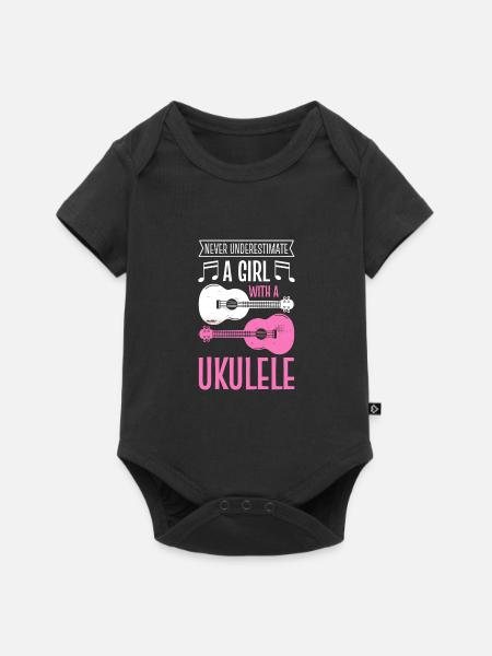 Musician Uke Ukulele Unique Ukulelist - Baby Premium short-sleeve bodysuit - black