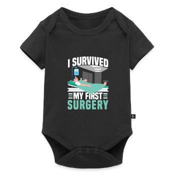 Chirurgische OP Operation PAtient - Baby Premium Kurzarmbody - Schwarz - Vorne
