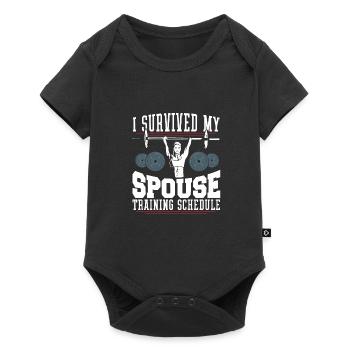 Fitness Training Training Plan Spouse Survived - Baby Premium short-sleeve bodysuit - black - Front