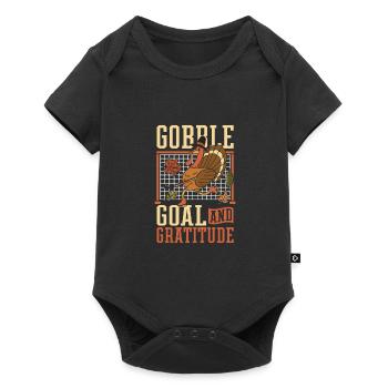 Hockey Thanksgiving Turkey Hockey - Baby Premium short-sleeve bodysuit - black - Front